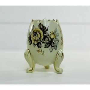 Vintage Napcoware Cracked Egg Vase Floral Napco Japan